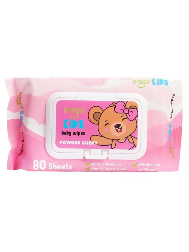 INSPI Kids Baby Wipes Powder Scent (80s) edamama